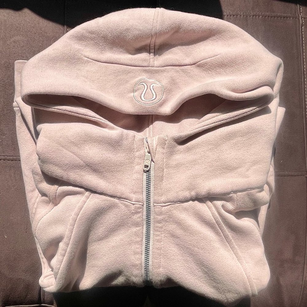 Lulu Lemon Scuba Half-Zip Hoodie (Light/ Blush Pink)